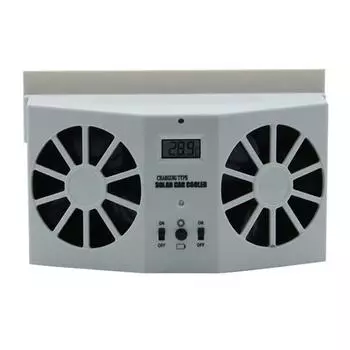 Автомобиль на солнечной энергии, окно автомобиля, вентиляционное отверстие, охладитель, охлаждающий двойной вентилятор, вентилятор белый