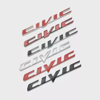 Автомобильная 3D металлическая эмблема, наклейка на значок на 2002-2020 годы, кузов автомобиля, задний багажник, буквенный логотип, хромированные наклейки, наклейки красный