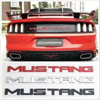Автомобильная 3d наклейка для Ford Mustang GT, эмблема на переднем капоте, задний багажник, задняя дверь, логотип, буквенная наклейка чёрный