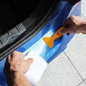 Автомобильная 3D прозрачная наклейка на задний бампер багажника для Volkswagen VW Polo Passat B5 B6 B7 CC Golf 4 5 6 7 Touran T5 Tiguan Bora