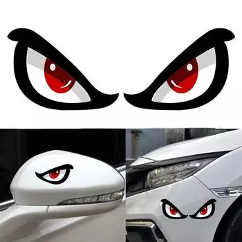 Автомобильная 3D стереоскопическая наклейка с изображением акульего глаза, автомобильное зеркало заднего вида, автомобильная светоотражающая наклейка, наклейка на мотоцикл