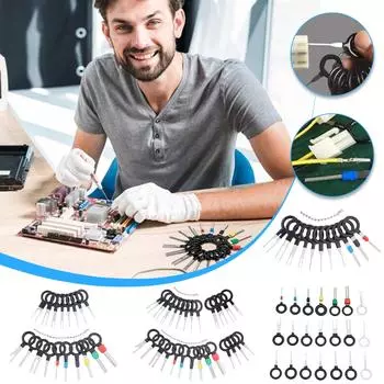 Автомобильная электрическая проводка обжимной соединитель штыревой съемник клеммы съемник ключ набор инструментов для снятия автомобильных ключей набор инструментов для большинства разъемов клемм One Size