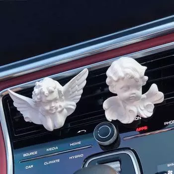 Автомобильная ароматерапия, гипс, духи, крылья ангела, автомобильный воздуховыпускной клапан, ароматный камень, элегантный, долговечный, украшения для интерьера автомобиля, украшения Blue Bell Scent белый