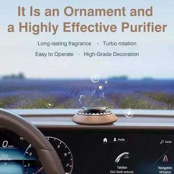 Автомобильная ароматерапия, новый роскошный, из цельного дерева, солнечный, вращающийся, со светом, автомобильный парфюм, освежитель воздуха из дерева, автомобильные аксессуары