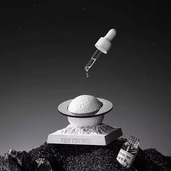 Автомобильная ароматерапия Украшение центральной консоли автомобиля Гипсовый ароматизатор Планета, который меняет цвет при воздействии света Предметы интерьера серый