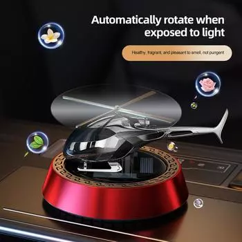 Автомобильная ароматерапия Вертолет на солнечной энергии Автомобильные духи с натуральными эфирными маслами Стойкий аромат Уникальное украшение серебряный