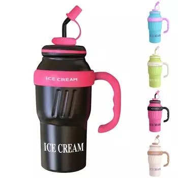 Автомобильная чашка, 33,8 унции, Северо-Американская новая термоизоляция большой емкости из нержавеющей стали, портативный лед с ручкой One Size