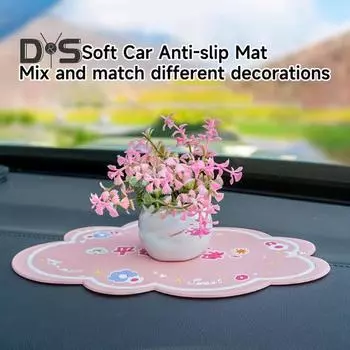 Автомобильная фигурка, нескользящий коврик в форме облака, термостойкий водонепроницаемый ПВХ, противоскользящая накладка на приборную панель автомобиля, аксессуары для салона автомобиля розовый