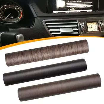 Автомобильная глянцевая наклейка для салона автомобиля, клейкая виниловая пленка с текстурой дерева, наклейки, универсальные аксессуары для салона автомобиля 30*100 см