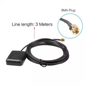 Автомобильная GPS-антенна SMA-разъем 3-метровый кабель GPS-приемник Автомобильный антенный адаптер для автомобильной навигационной камеры Mp5-плеер