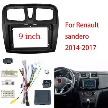 Автомобильная GPS-навигационная панель для Renault sandero 2014-2017, 9-дюймовый экран, 2 Din, Android, приборная панель, радио, стерео, рамка панели With Canbus