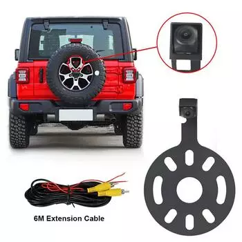 Автомобильная камера заднего вида для Jeep Wrangler НОВАЯ водонепроницаемая резервная камера заднего вида IP67 для Wrangler + OEM радио-видео жгут 12V чёрный