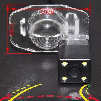 Автомобильная камера заднего вида для TOYOTA Corolla 2007-2013 CCD с резервной камерой заднего вида ночью 17cm x 13cm x 6cm