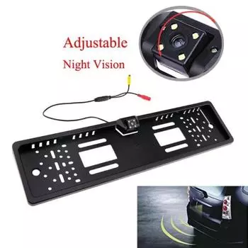 Автомобильная камера заднего вида, европейская автомобильная рамка номерного знака, водонепроницаемая автомобильная камера заднего вида чёрный