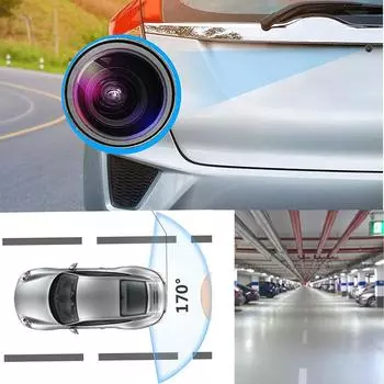 Автомобильная камера заднего вида HD-система ночного видения с широким углом обзора, камера заднего вида для автомобиля, парковочный монитор, водонепроницаемый автомобильный монитор чёрный