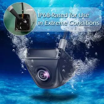 Автомобильная камера заднего вида, камера заднего вида 170 градусов, IP68, водонепроницаемая, CCD, HD-изображение, ночное видение, монитор заднего вида для автомобиля, кабель 6 м