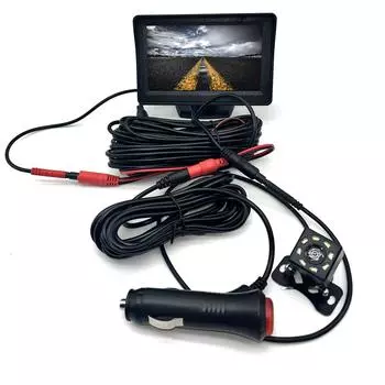 Автомобильная камера заднего вида с широким углом обзора 4,3 TFT LCD дисплей или монитор водонепроницаемый ночное видение задний ход резервное копирование 2в1 парковка Revere