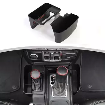 Автомобильная консоль переключения передач, боковой ящик для хранения, лоток-органайзер для Jeep Wrangler JL JLU 2018-2023 гг., аксессуары для интерьера, 2 шт., черный чёрный