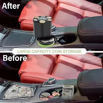 Автомобильная копилка большой емкости для хранения денег, ящик для хранения монет, органайзер для долларов 1PC