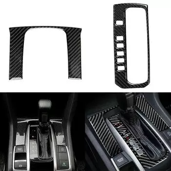 Автомобильная коробка переключения передач из углеродного волокна, накладка на панель для Honda Civic 10th 2016 2017 2018 2019 2020 2021, аксессуары для интерьера