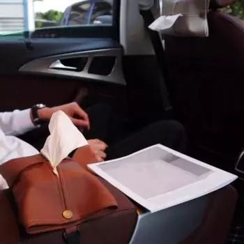 Автомобильная кожаная сумка для хранения бумаги, искусственная экстракция, легкая водонепроницаемая однотонная ткань с защитой от пота темно-серого