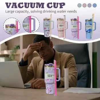 Автомобильная кружка для автомобиля New Generation II ко Дню святого Валентина, 40 унций, большая емкость с ручкой, термокружка One Size светло-розовый