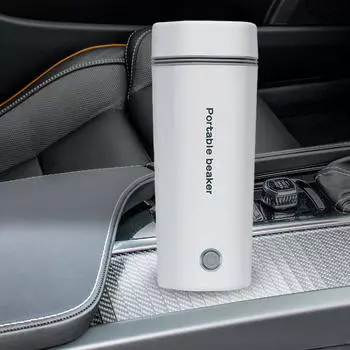 Автомобильная кружка с подогревом, электрический чайник, герметичная, портативная, 400 мл, подогреваемая кружка, бутылка для воды