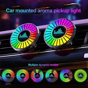 Автомобильная лампа окружающего освещения Smart RGB Led Lights 3D Sound Control Music Rhythm Lights Автомобильный освежитель воздуха для bmw f10 toyota Автомобильные аксессуары
