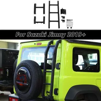 Автомобильная лестница задней двери из алюминиевого сплава, лестница задней двери для Suzuki Jimny 2019-2023, внешние аксессуары чёрный