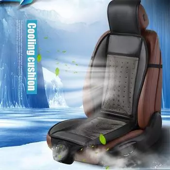Автомобильная летняя охлаждающая подушка для сиденья с вентиляционным отверстием, 12 В, охлаждающий чехол для автомобильного сиденья с вентилируемым вентилятором/кондиционированной охлаждающей подушкой чёрный