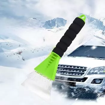 Автомобильная лопата для снега - многофункциональный зимний скребок для льда и чистящий инструмент. 8777C чёрный