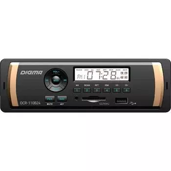 Автомобильная магнитола Digma Dcr-110b 24