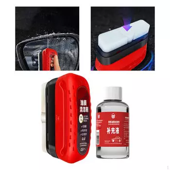 Автомобильная масляная пленка щетка для очистки стекол Уход за окнами и лобовым стеклом многофункциональная Red 1pcs Brush