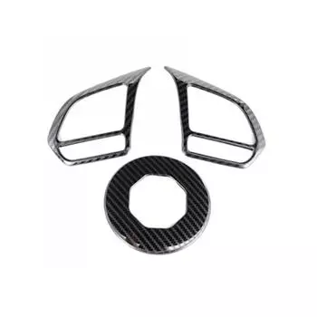 Автомобильная металлическая карбоновая накладка на руль, декоративная рамка для MG ZS EV HS MG6 MG5 EZS 2018-2021 Аксессуары