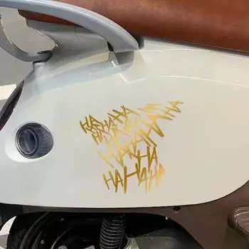 Автомобильная мотоциклетная наклейка HAHAHA Joker, наклейки на мотоциклетный шлем, светоотражающие наклейки для автомобиля, авто, забавная наклейка на шлем, виниловый Стайлинг, Декор синий