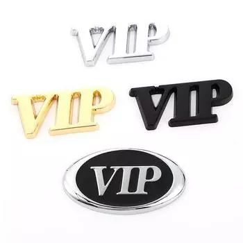 Автомобильная наклейка, эмблема, значок, авто VIP, 3D-логотип, металлическая наклейка чёрный