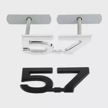 Автомобильная наклейка, эмблема, значок, наклейки на багажник, 5,7 литра, логотип HEMI, передняя решетка капота для Ram 1500 2500 3500 Challenger Charger Sticker-5.7-Black