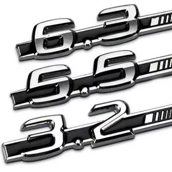 Автомобильная наклейка для логотипа, черная 2Pcs 63 AMG