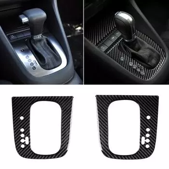 Автомобильная наклейка из углеродного волокна на панели переключения передач для VW Golf B чёрный