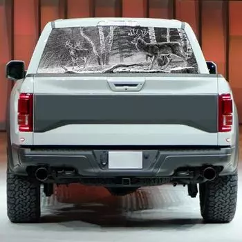 Автомобильная наклейка «Олень лес» на заднее окно, графическая наклейка для автомобиля, грузовика, внедорожника, 135*36 см 135*36cm