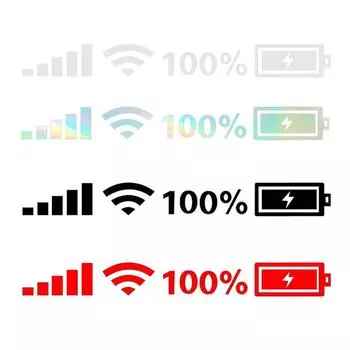 Автомобильная наклейка Шлем WIFI 100 процентов батареи Светоотражающая внешняя декоративная стена белый