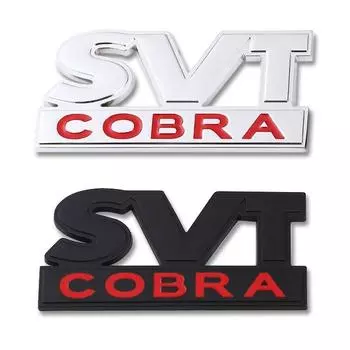 Автомобильная наклейка SVT COBRA, передняя решетка капота, эмблема, значок, задний багажник, 3D автомобильные наклейки для Ford Mustang Shelby SVT Cobra black sticker