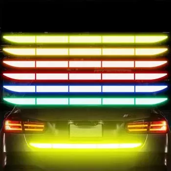 Автомобильная наклейка Светоотражающая предупреждающая защитная лента Предупреждение о столкновении Светоотражающая наклейка для багажника автомобиля Внешние аксессуары