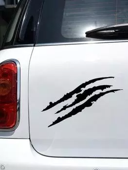 Автомобильная наклейка, светоотражающие следы когтей монстра, полоса для царапин, наклейка на фару, следы динозавра, хищника, следы лап, автомобильные аксессуары красный