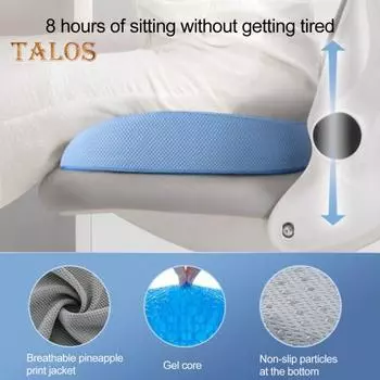 Автомобильная охлаждающая подставка Honrywoom с утолщенным сотовым дизайном поглощает точки давления, гелевая подушка, противоскользящая охлаждающая подушка для сиденья офисного кресла, домашнего автомобиля чёрный