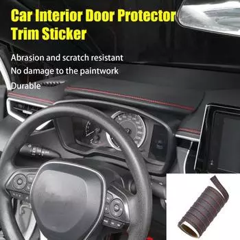 Автомобильная отделка, стильная устойчивая к царапинам модифицированная защитная наклейка для внутренней двери, автомобильные аксессуары 200cm