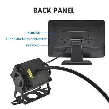 Автомобильная парковка заднего хода автобус грузовик CCD HD камера заднего вида с монитором 4,3-дюймовый экран светодиодная безопасность автофургон прицеп белый