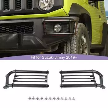 Автомобильная передняя противотуманная фара, декоративная крышка противотуманной фары, защитная крышка для Suzuki Jimny 2019-2024, аксессуары, 2 шт.(Алюминиевый сплав)