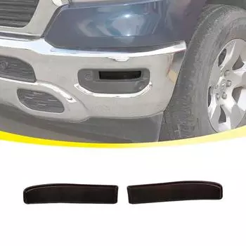 Автомобильная передняя противотуманная фара, накладка, украшение для противотуманной фары, защита для Dodge RAM 2018, аксессуары, копченый черный чёрный