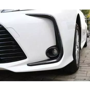 Автомобильная передняя противотуманная фара рамка для лампы палка ABS хромированная крышка отделка капота панель рамка для бровей для Toyota Corolla Altis ABS ChromebIe